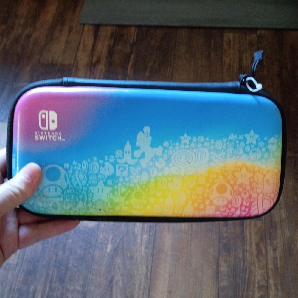 Nintendo Switch Rainbow Super Mario Bros Travel Case Hard Shell Pouch 2022